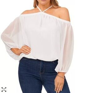 1 State High Neck Blouse XS